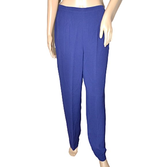Talbots Pants - NWT Talbots Violet Purple Silk flat Front Pants 6